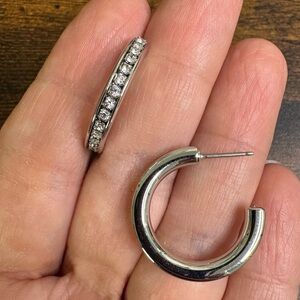 ❤️#85. Channel Set CZ Hoops